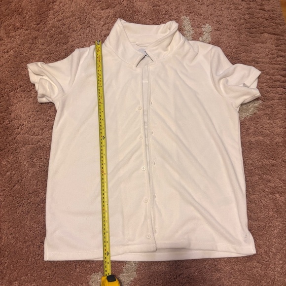 Aritzia Tna Newcastle Shirt Terrycloth White Women’s Medium Cozy Short Sleeve - Picture 8 of 9